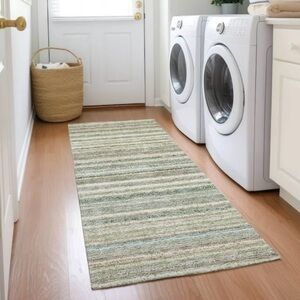Addison Rugs Chantille ACN598 Sage Indoor Outdoor Hallway Runner Rug 30” X 46”